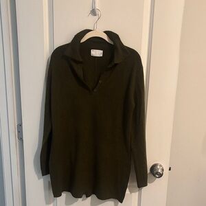 ASOS Dark Green Long-Sleeve Sweater Romper